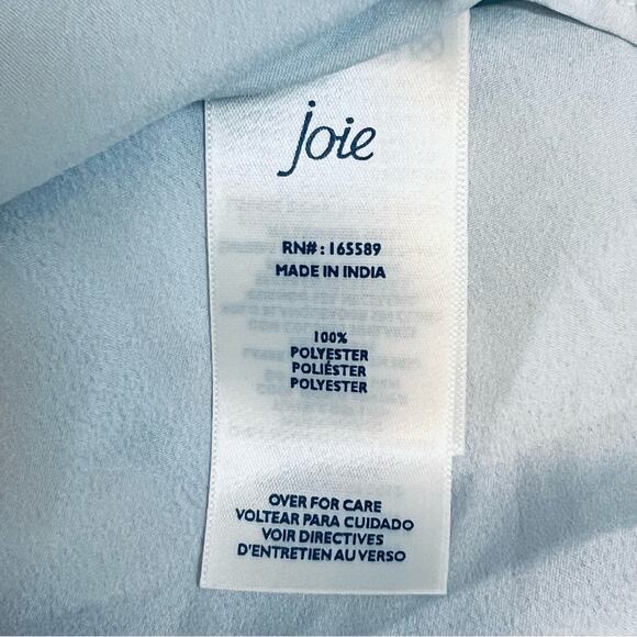 Joie Women’s Sz M Blue Floral Printed Maxi Dress Limited Edition Chiffon V-Neck - Picture 14 of 14